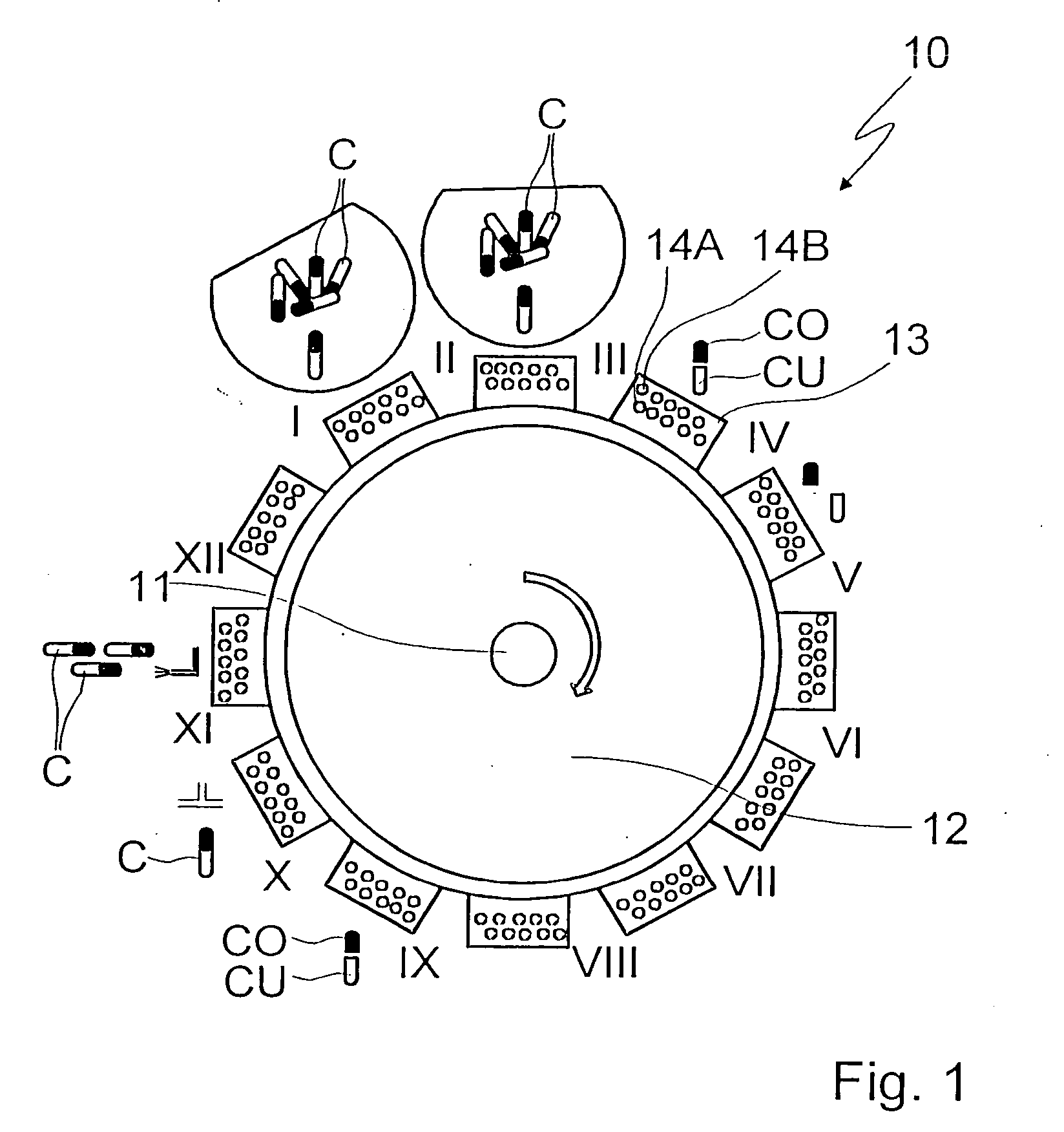 Machine for filling and sealing two-part capsules