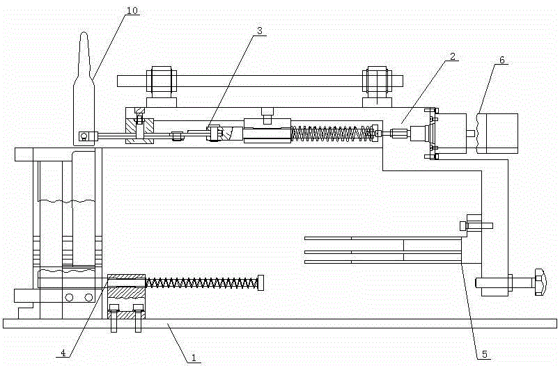 Liquor bottle clamping, placing and discharging device for visible foreign matter detector