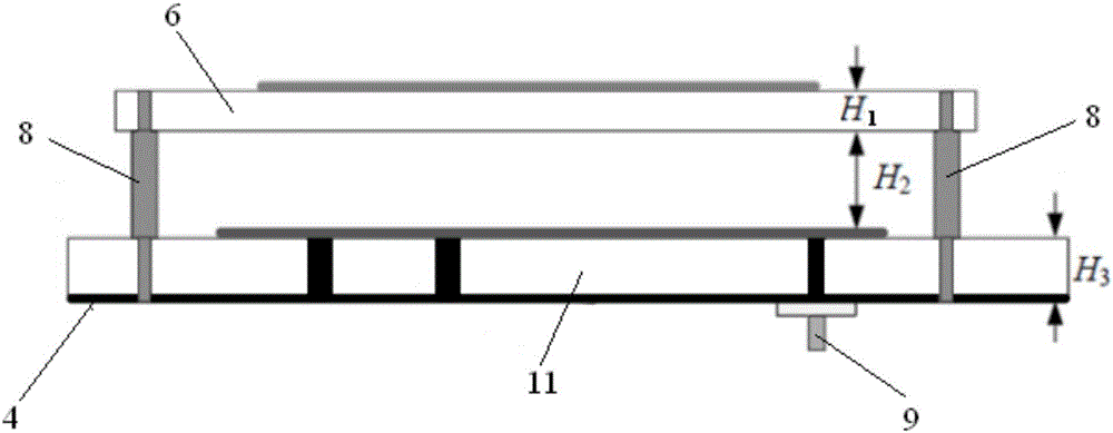 Compact multi-frequency base station antenna array