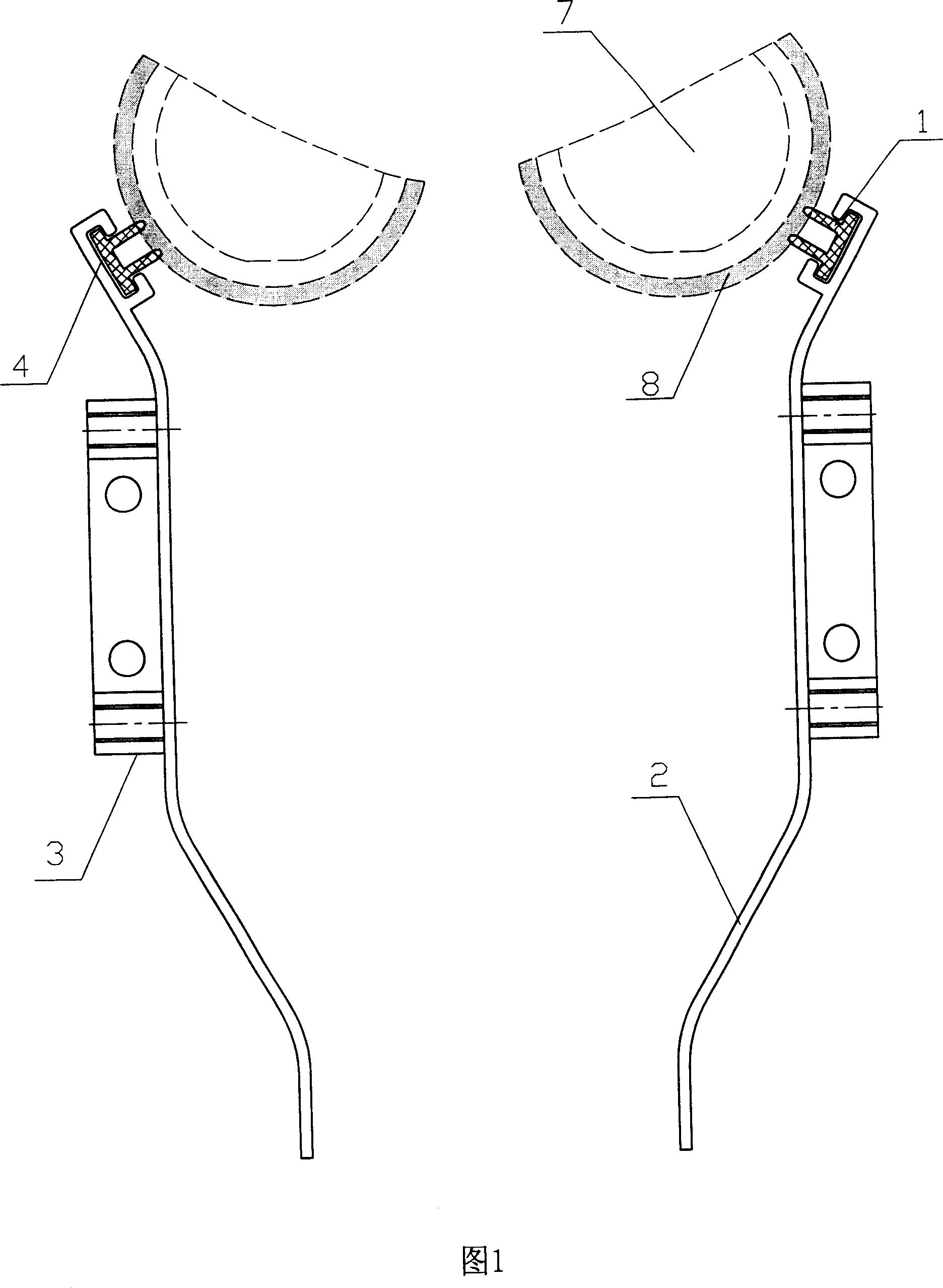 Winding-proof cloth-baffle device for flat knitting machine