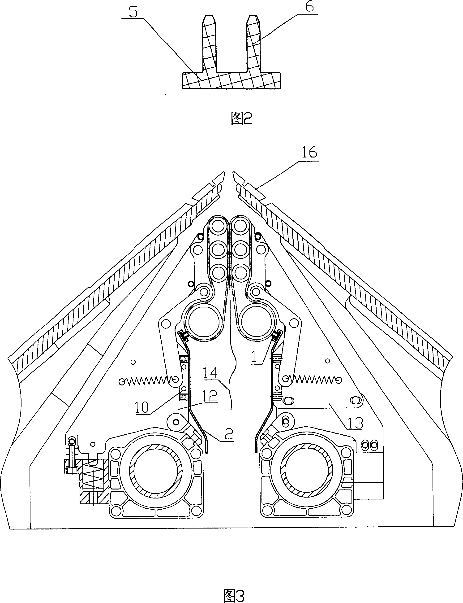 Winding-proof cloth-baffle device for flat knitting machine