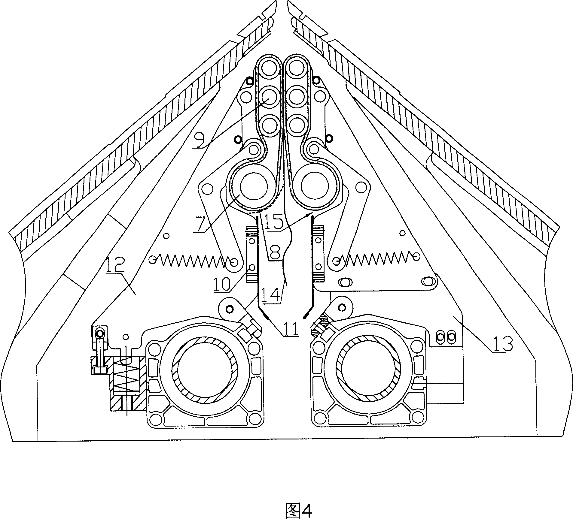 Winding-proof cloth-baffle device for flat knitting machine