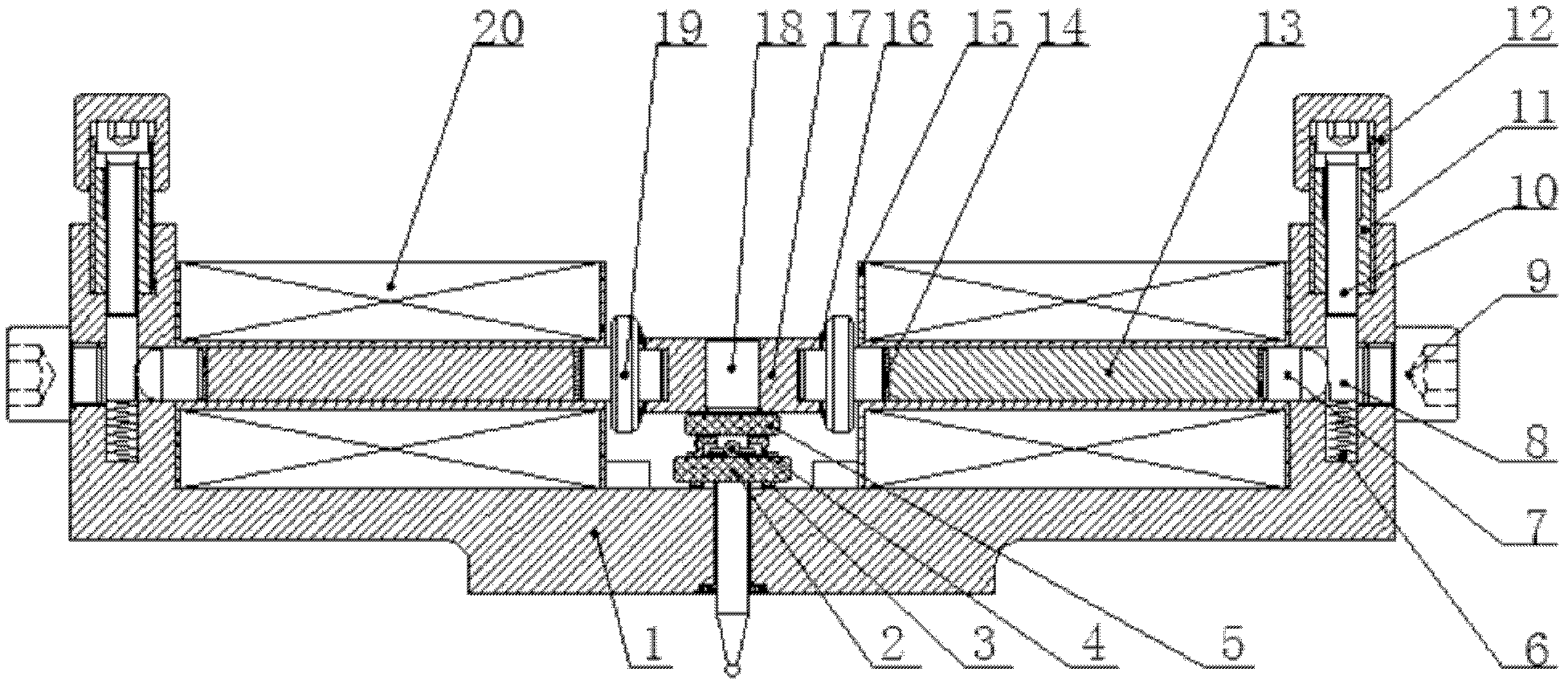 Two-phase opposed super magnetostrictive self-sensing driver