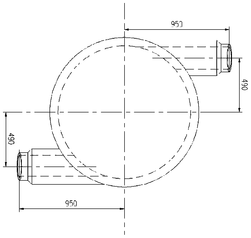 Strength evaluation method for tangential inclined connecting pipe under pipeline load effect