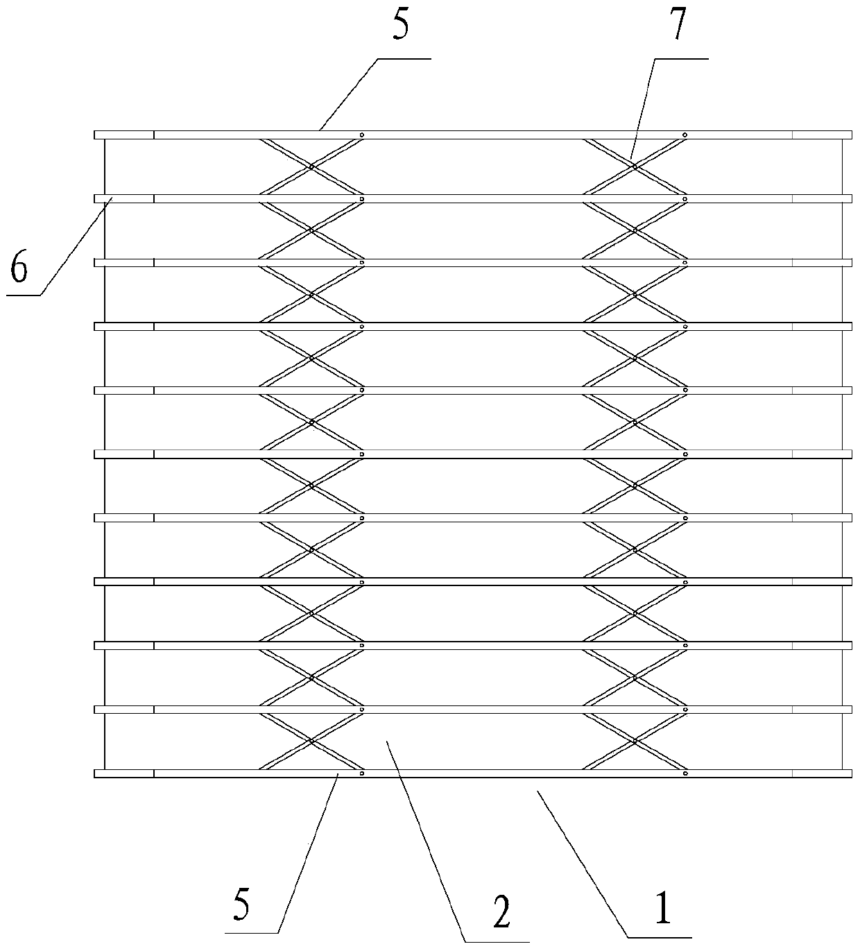 An expandable and contractible fish and vegetable symbiosis breeding device