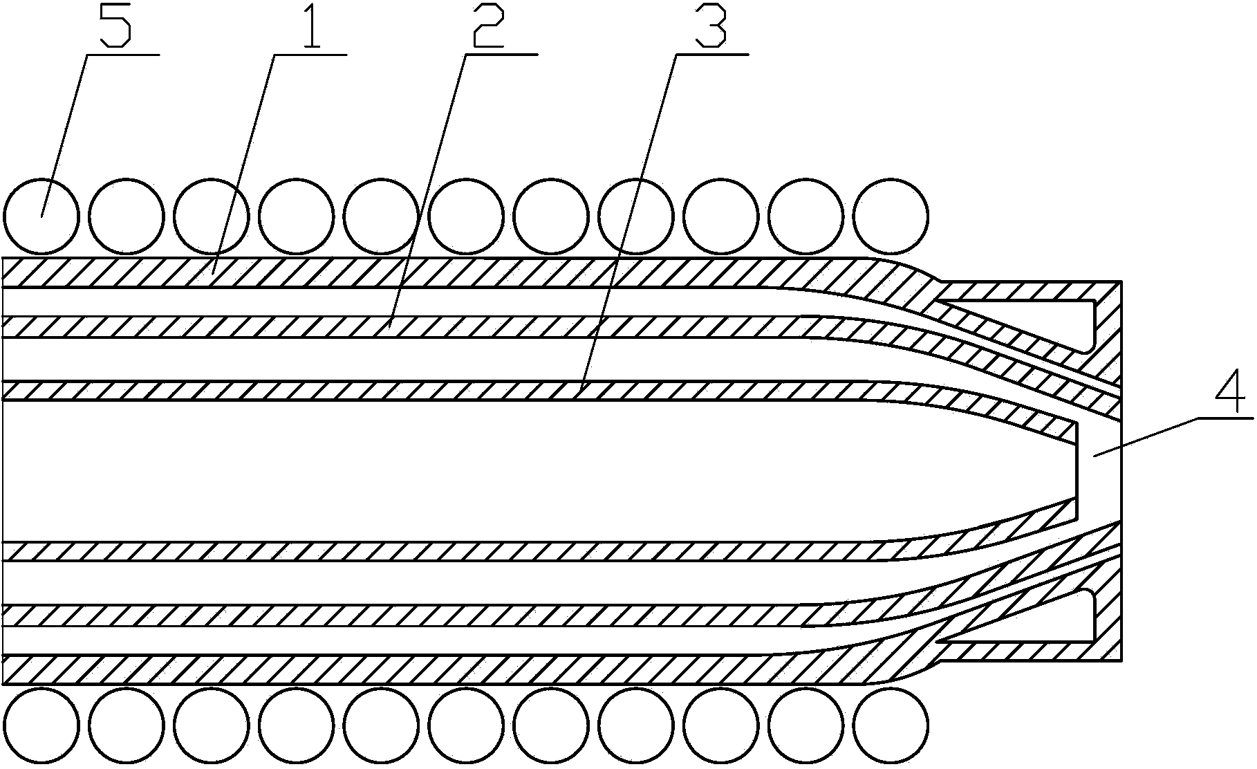 Combined type coal water slurry nozzle provided with ignition device