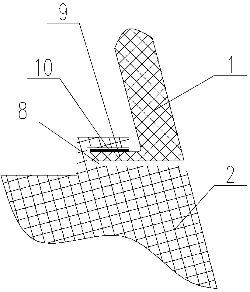 Hood structure of high speed train headstock and installation method