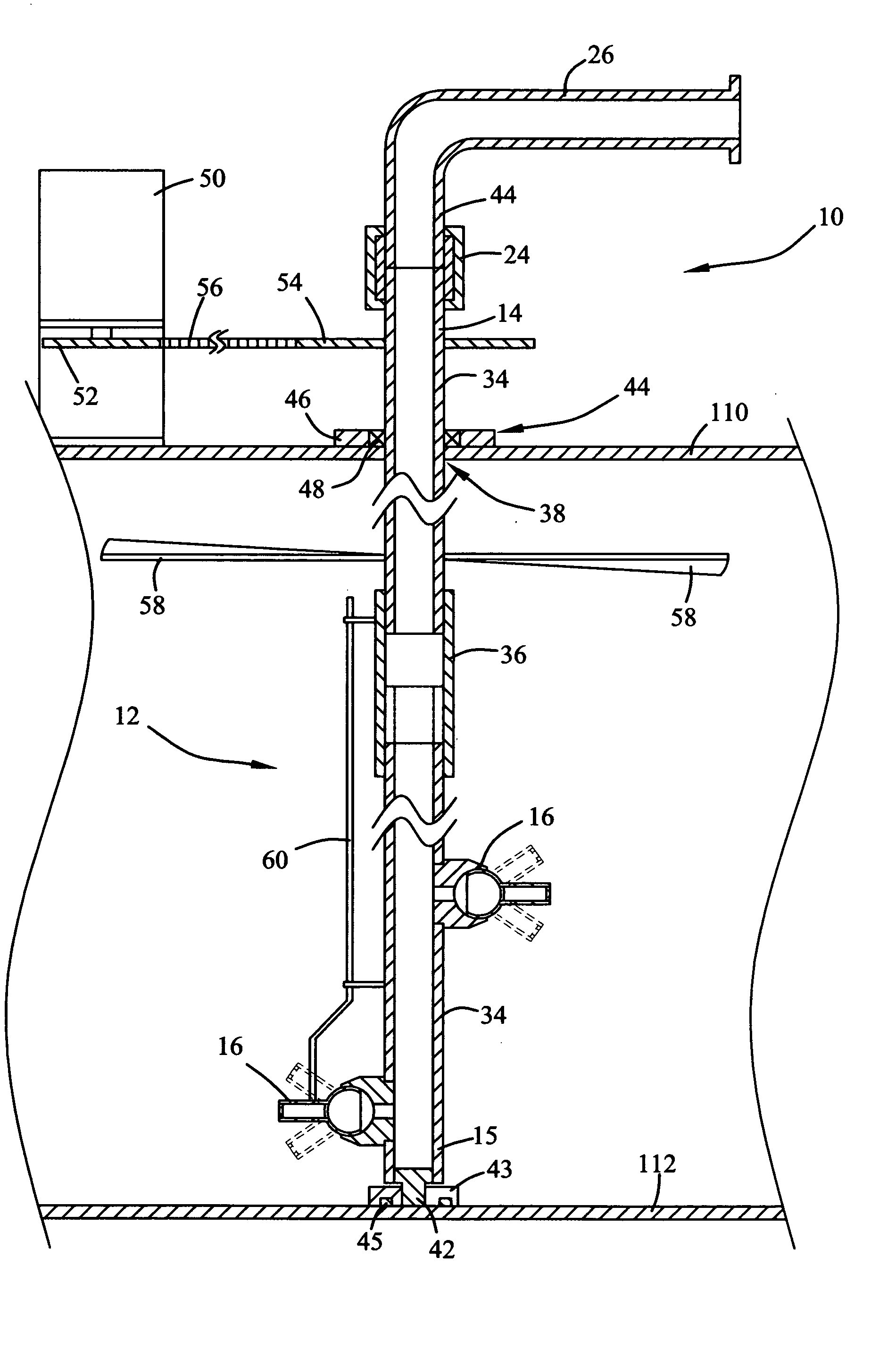 Rotary fluid agitator