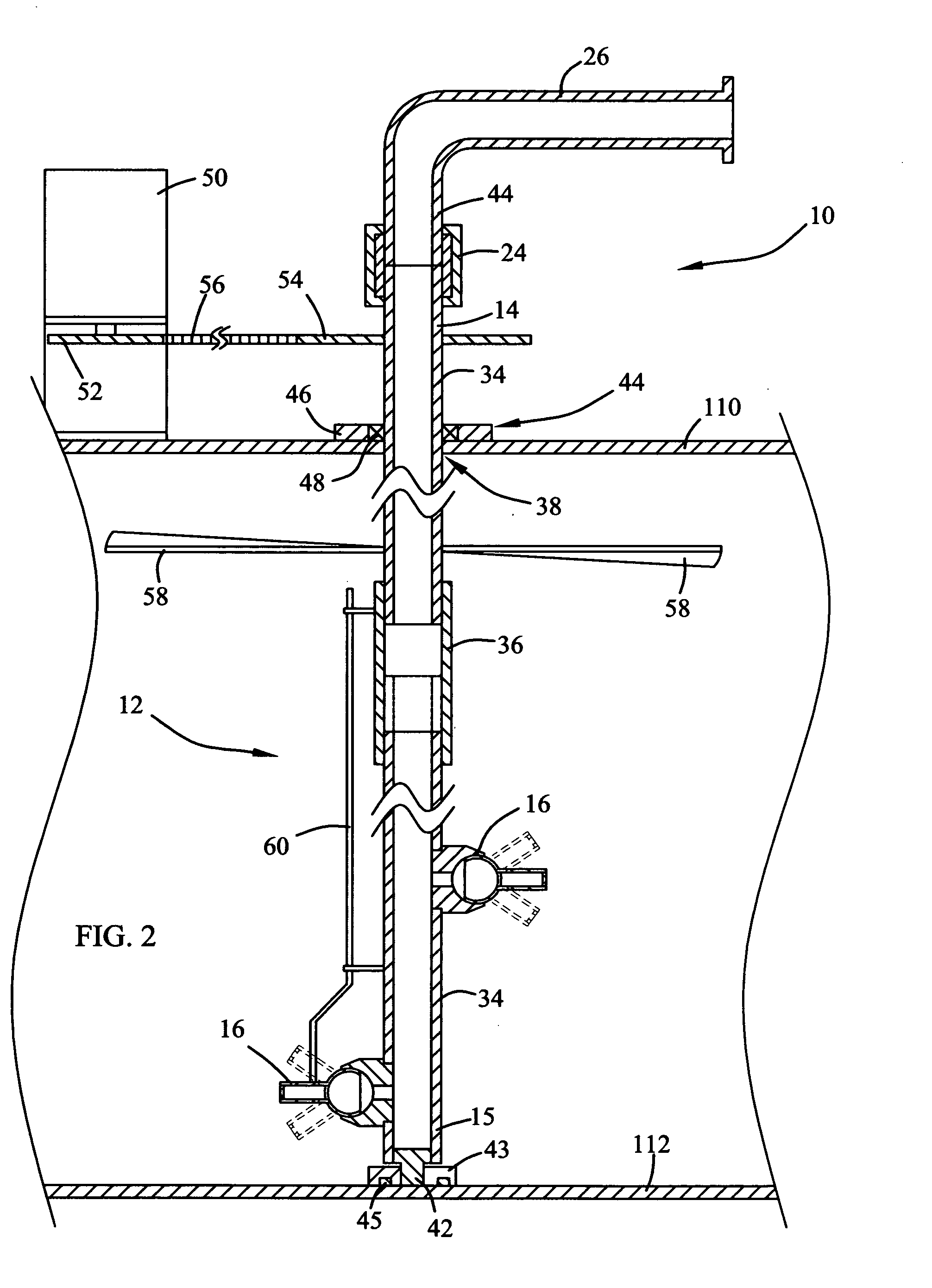 Rotary fluid agitator