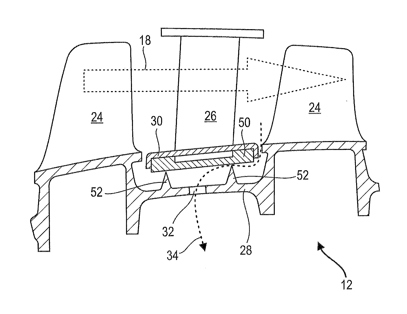 Perforated Drum of a Compressor of an Axial Turbine Engine