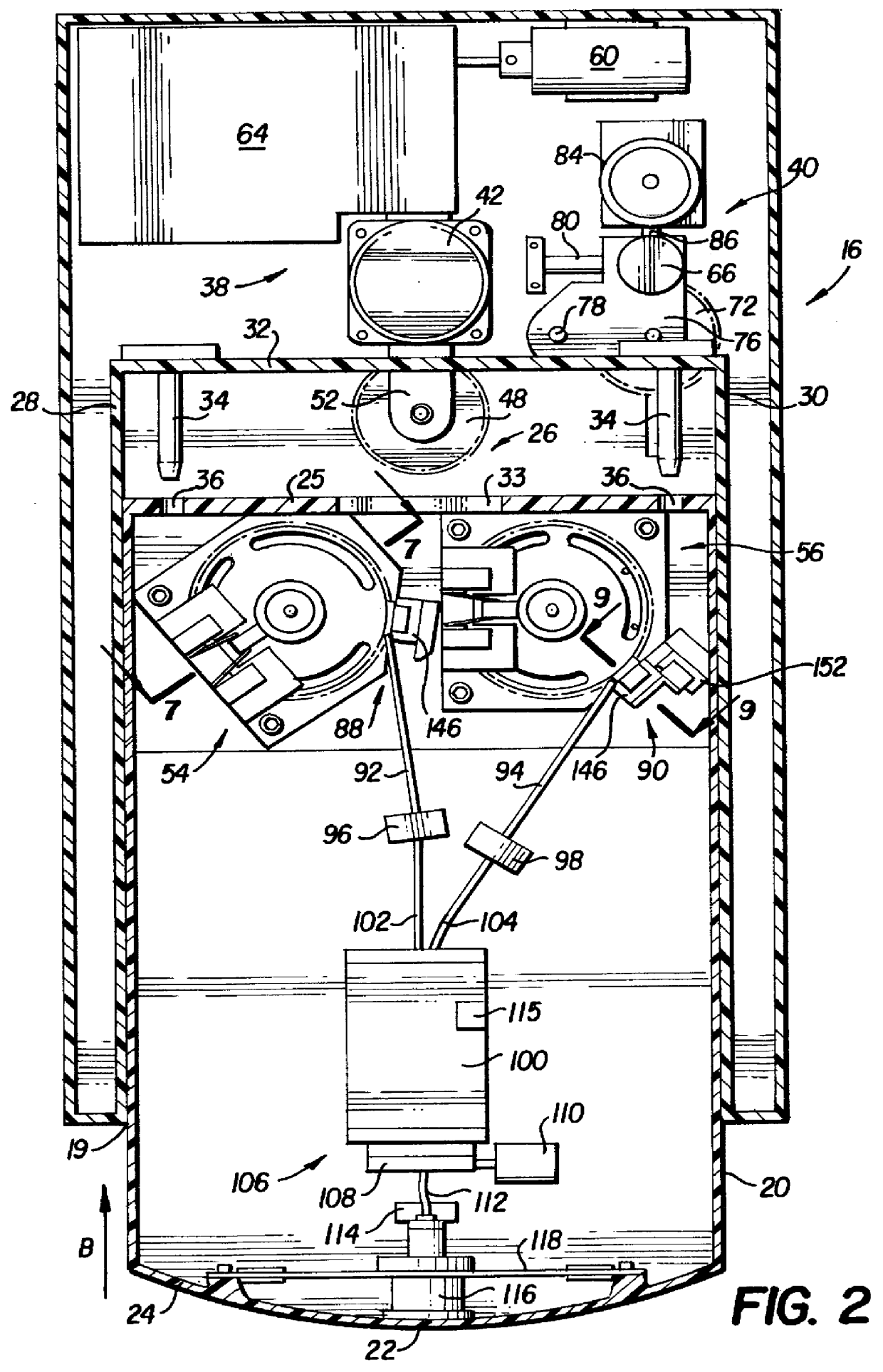 Compact cartridge for afterloader