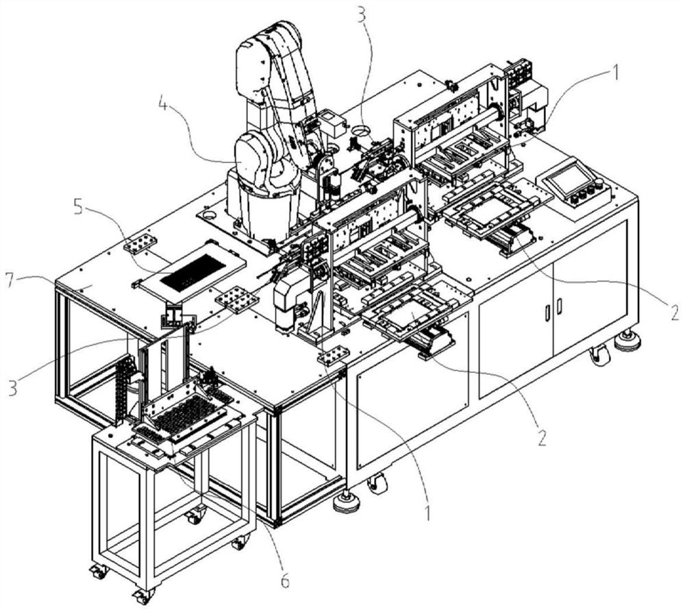 Automatic assembling equipment of FPC light bars