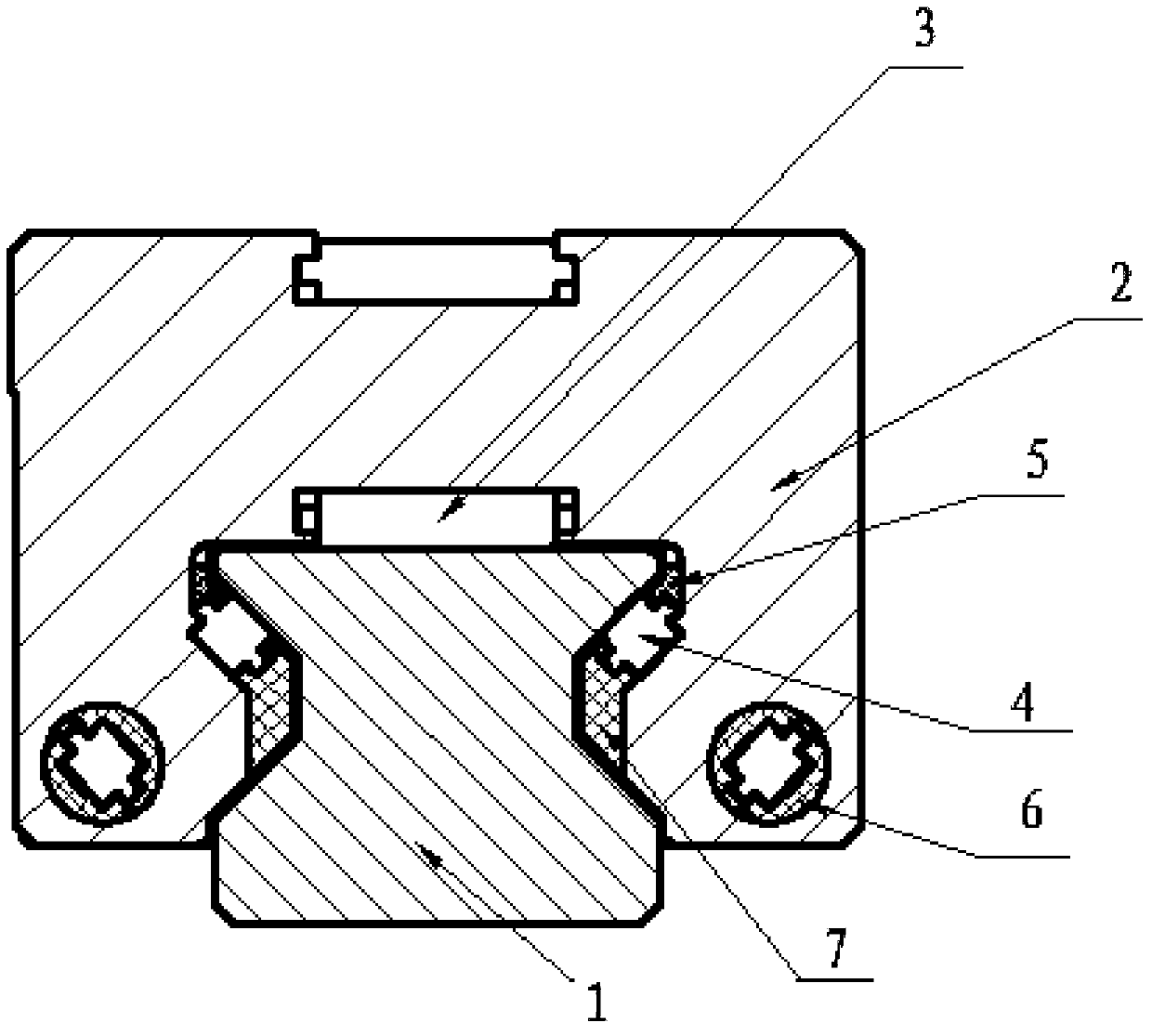 Radial heavy load type roller linear guide rail pair