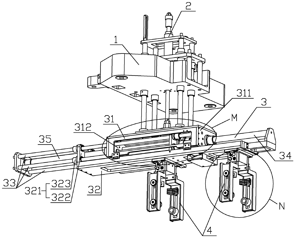 A pick-up manipulator of a single-mode casting machine