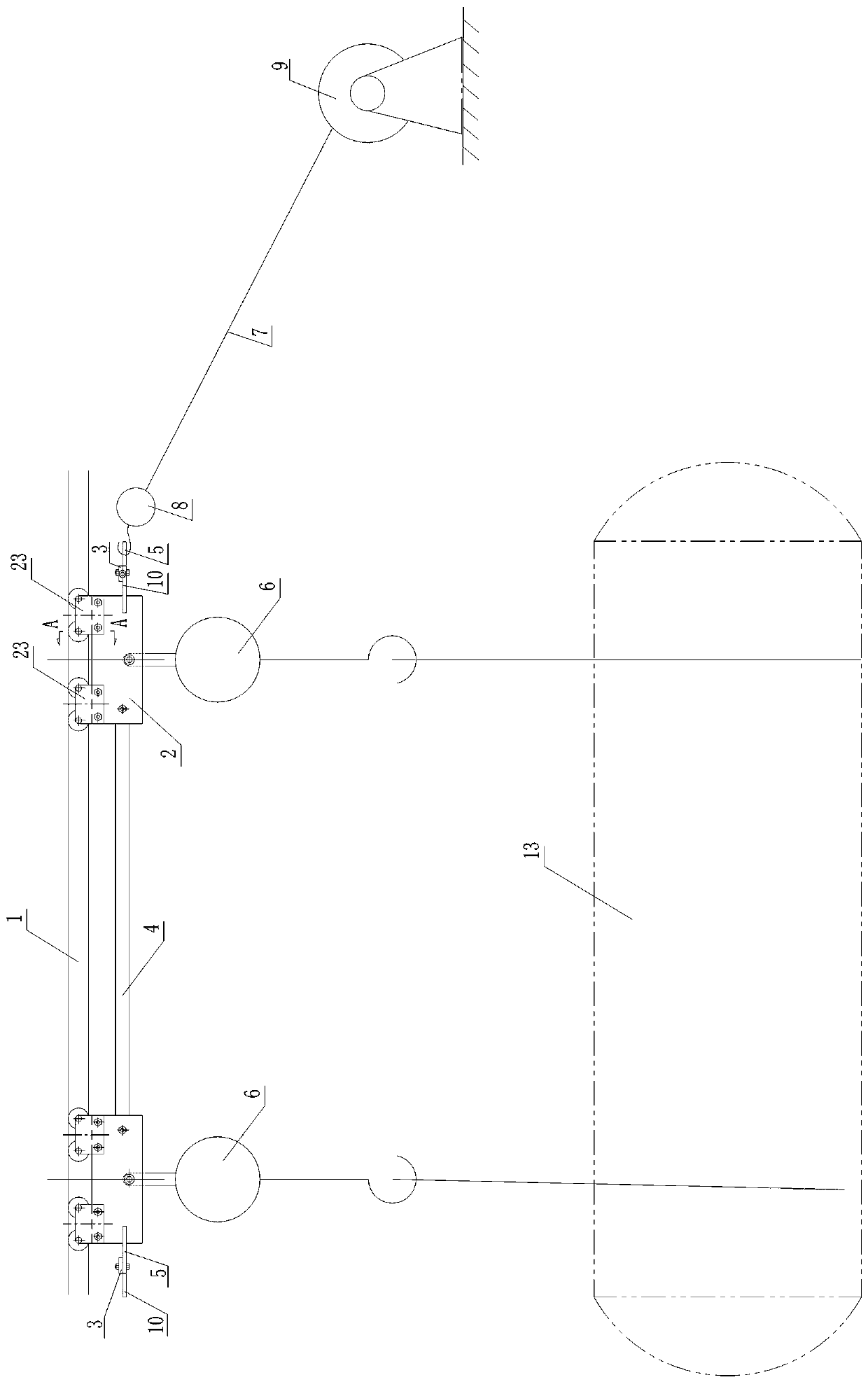 Synchronous combined lifting appliance for converter transformation