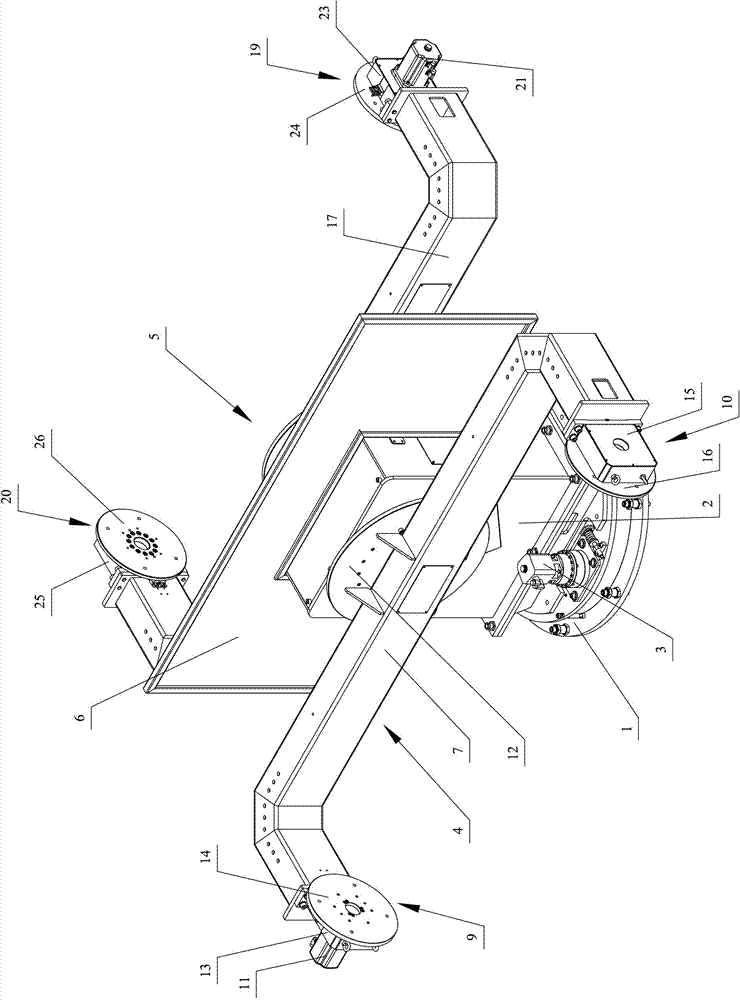 Precision five-axis double-station position changing machine