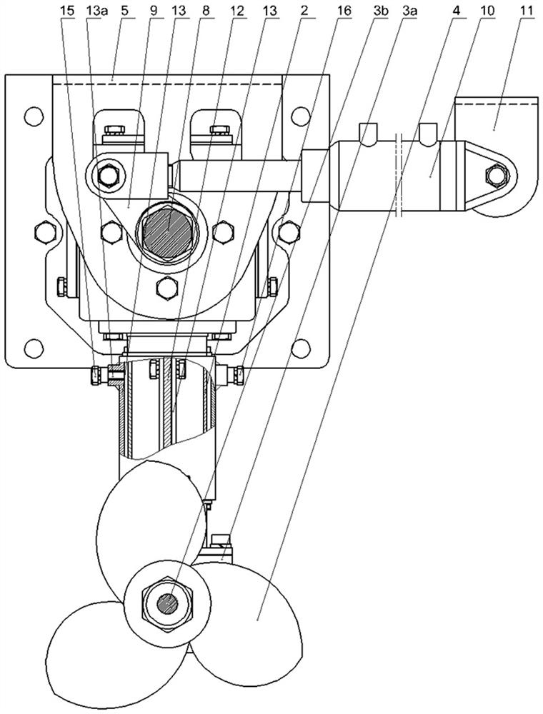 A propeller folding device