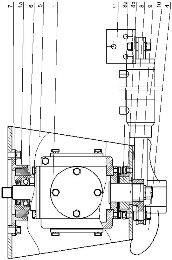 A propeller folding device