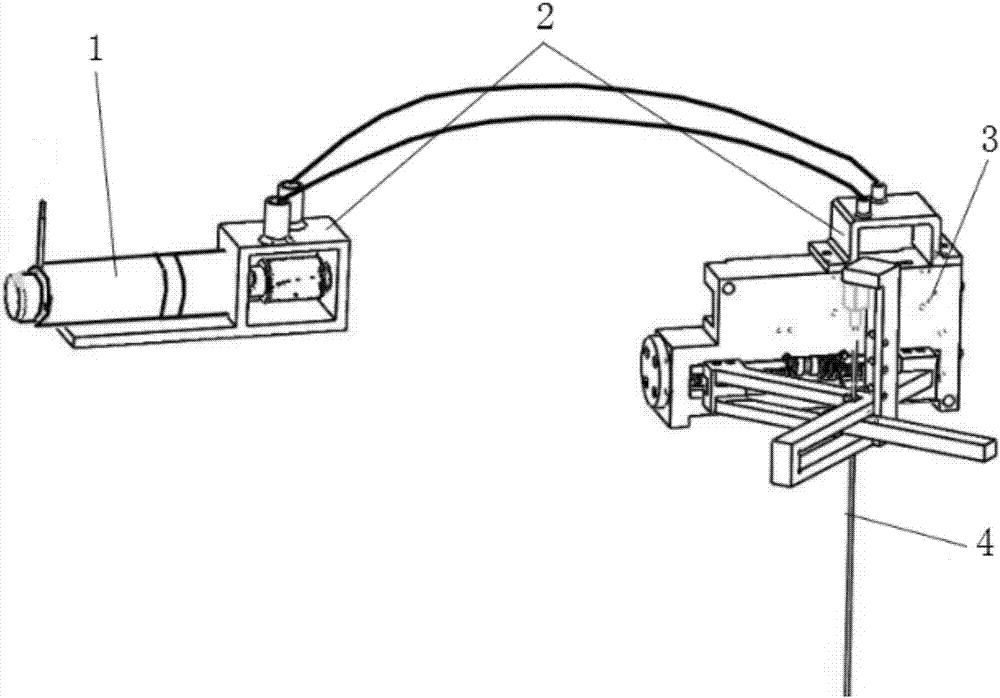 CT (computed tomography) guided puncture needle clamping-releasing device for lung puncture robot