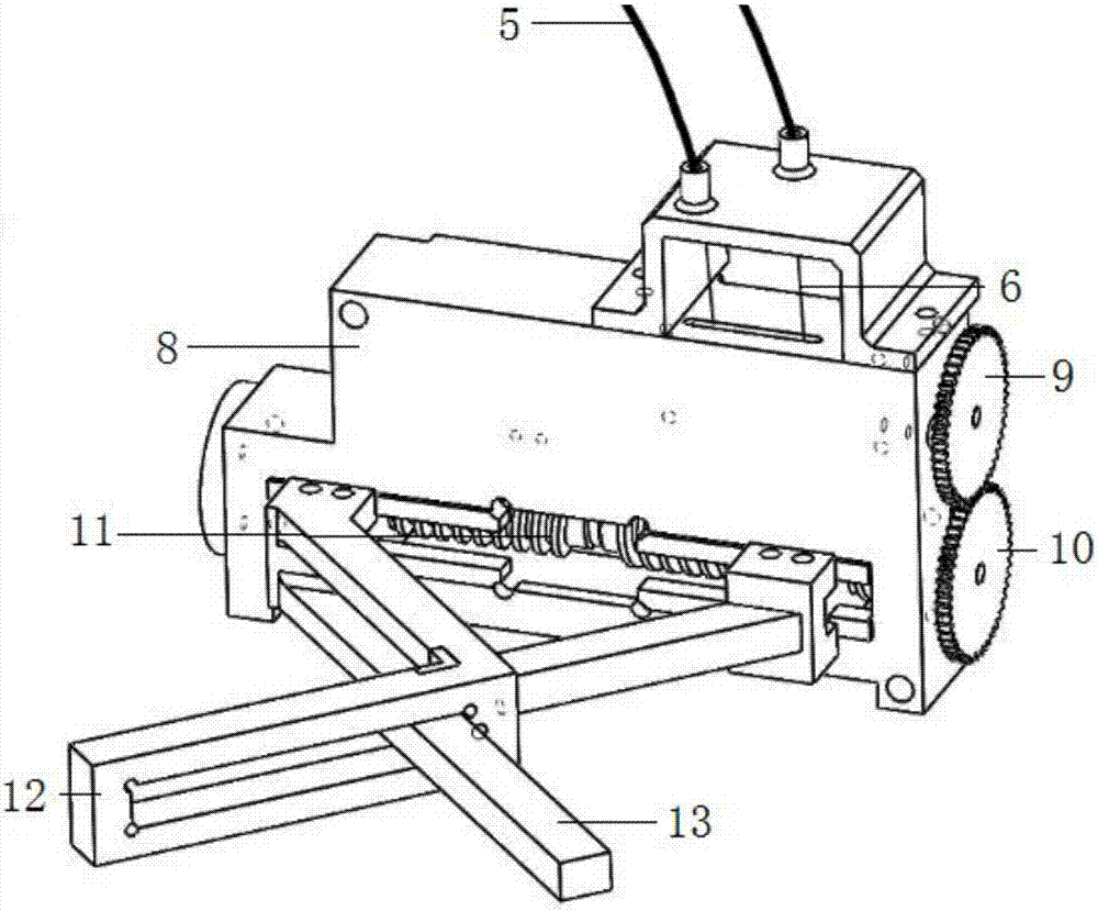 CT (computed tomography) guided puncture needle clamping-releasing device for lung puncture robot