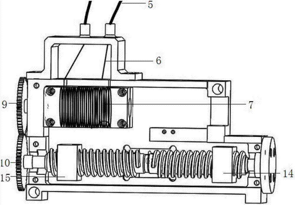 CT (computed tomography) guided puncture needle clamping-releasing device for lung puncture robot