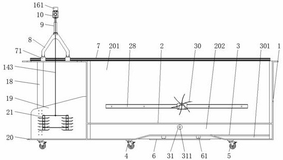 Aluminum profile electroplating device convenient for split-flow treatment of waste residues and waste liquid