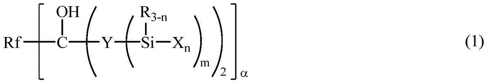 Fluoropolyether-containing polymer-modified silane, surface treating agent, and article