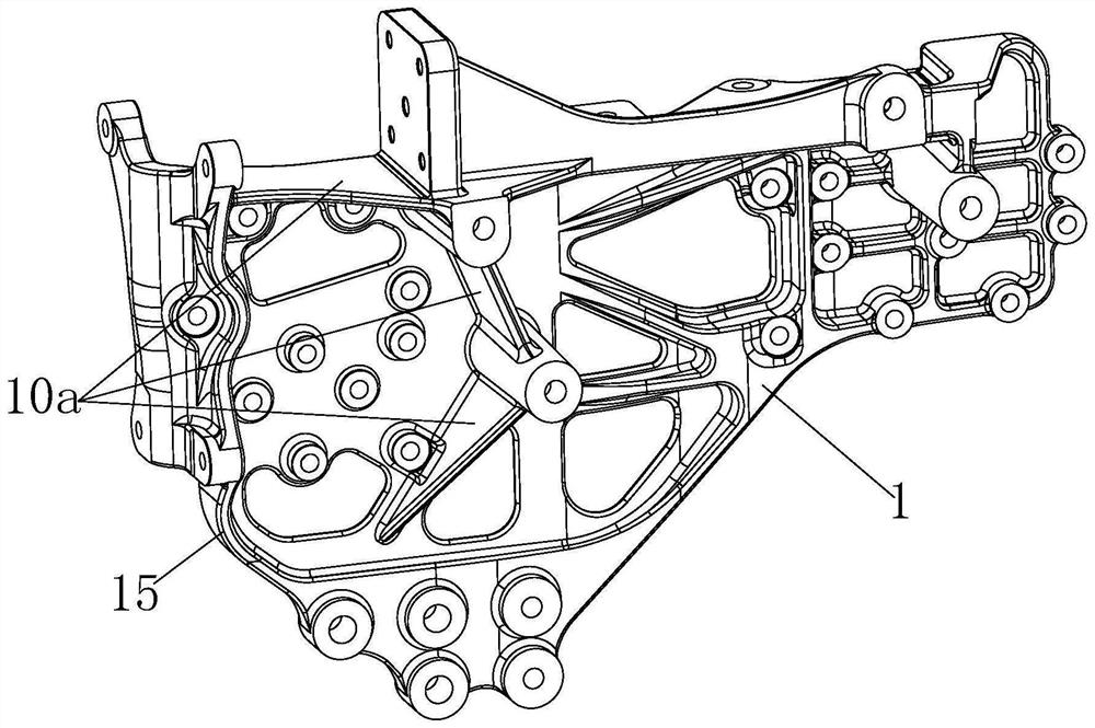 Light-weight frame connecting casting support