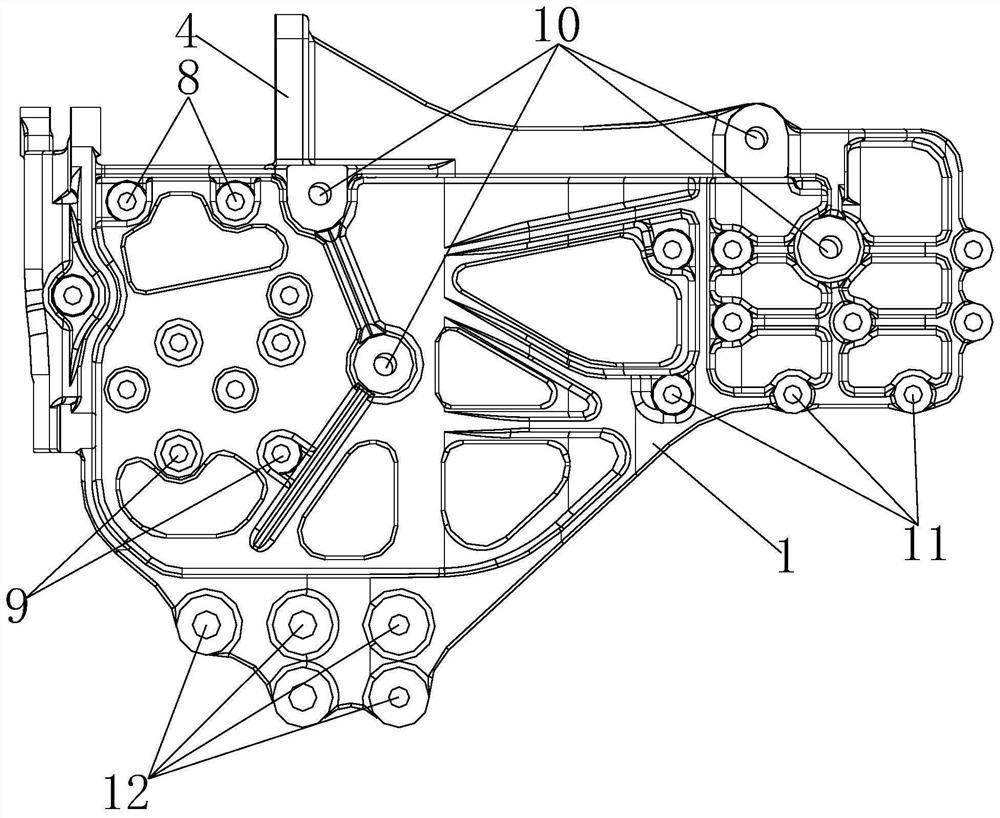 Light-weight frame connecting casting support