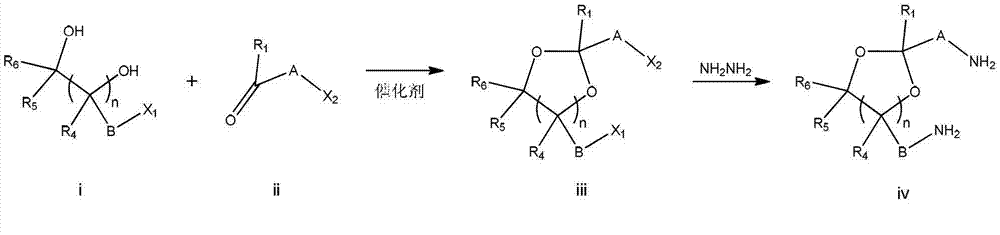 Degradable cyclic acetal and cyclic ketal diamine epoxy resin curing agent and application thereof