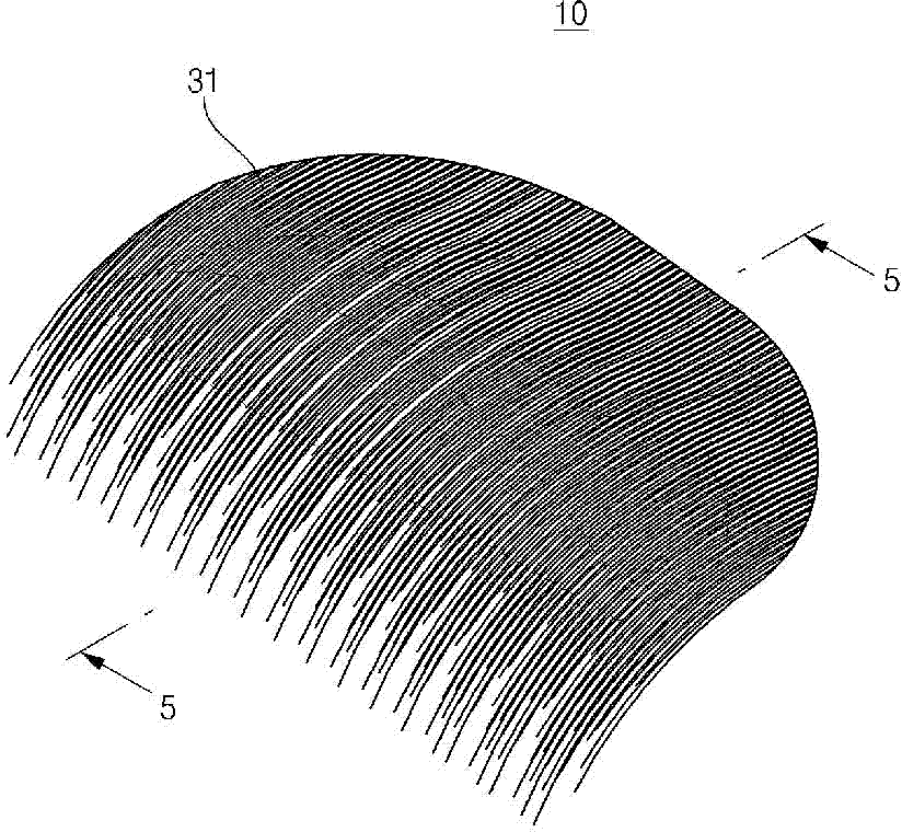 Hairpiece for hair fluffy feel enhancing part