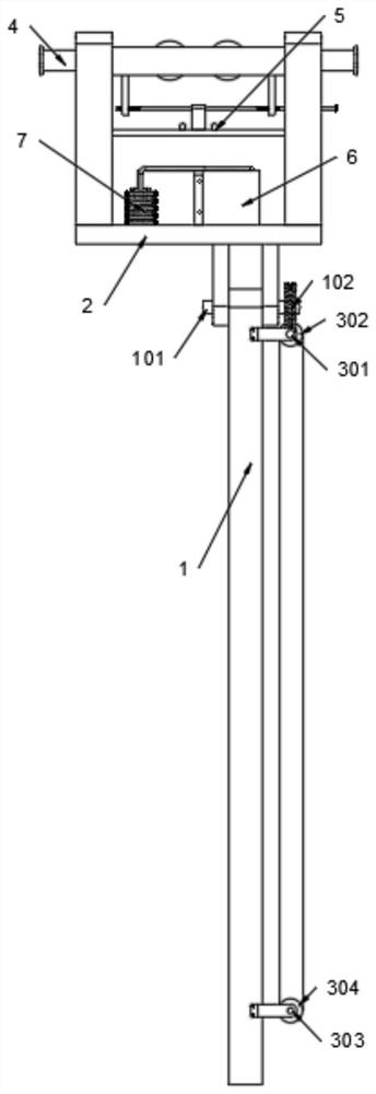 A retractable detection arm device for bridge detection