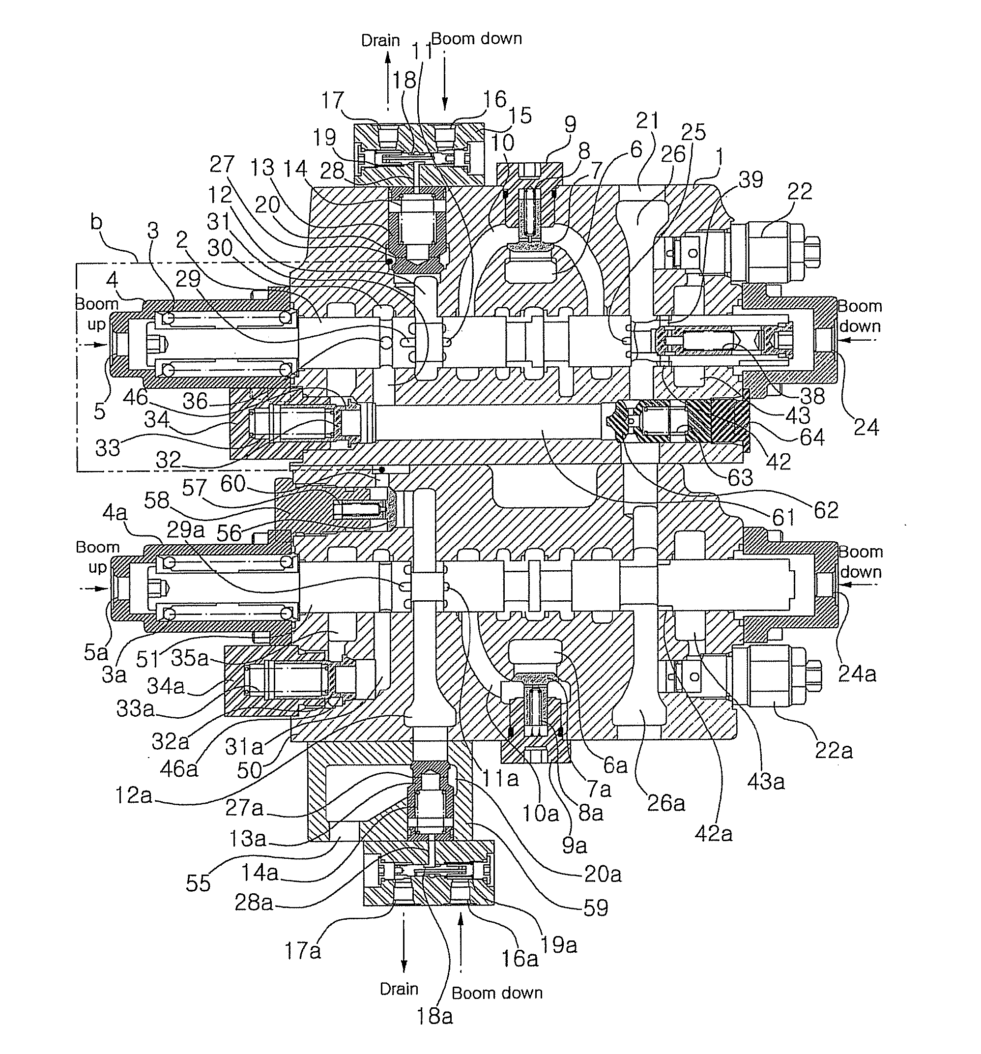 Flow control valve for construction machinery