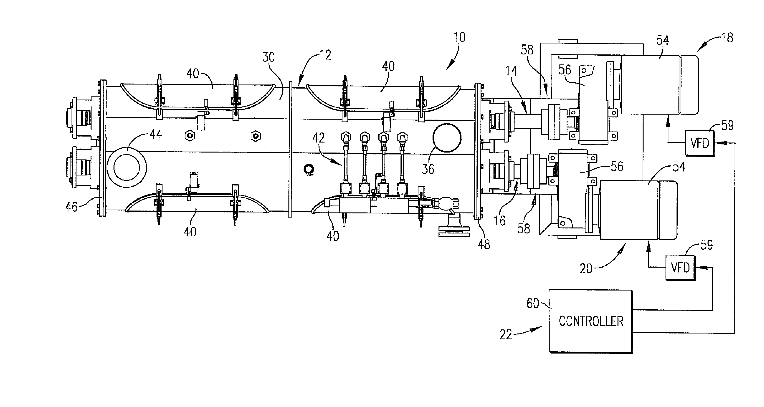 Preconditioner having independently driven high-speed mixer shafts