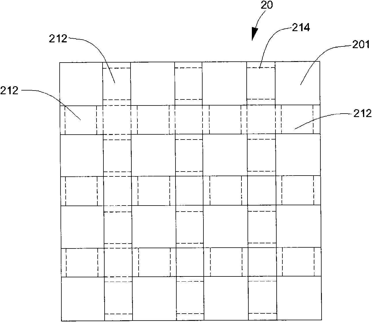 Encapsulation structure and encapsulation method for modularization crystal grains