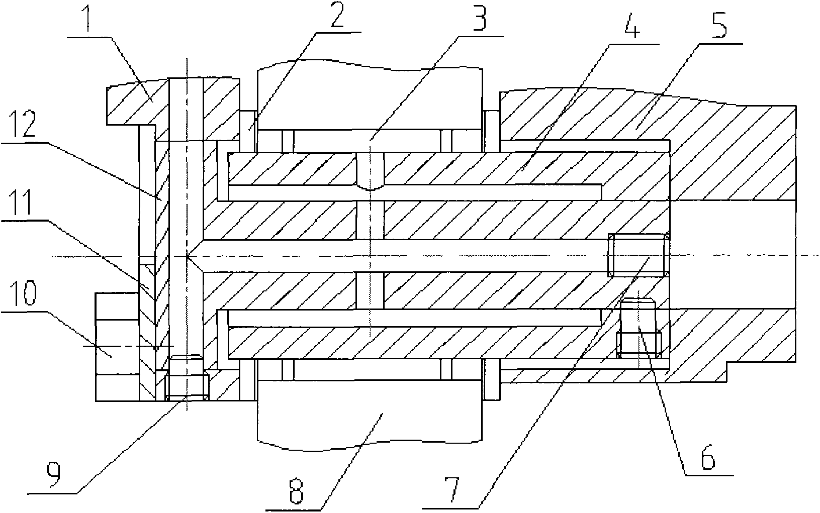 Planet wheel shaft used for uniform loading of planet row