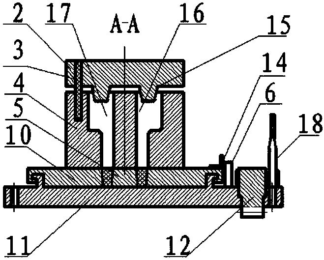 Symmetric outer planetary wheel combined precision forging die