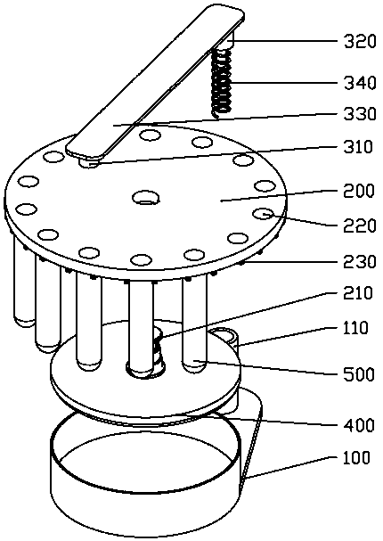 Turntable type plant leaf sampler and sampling method