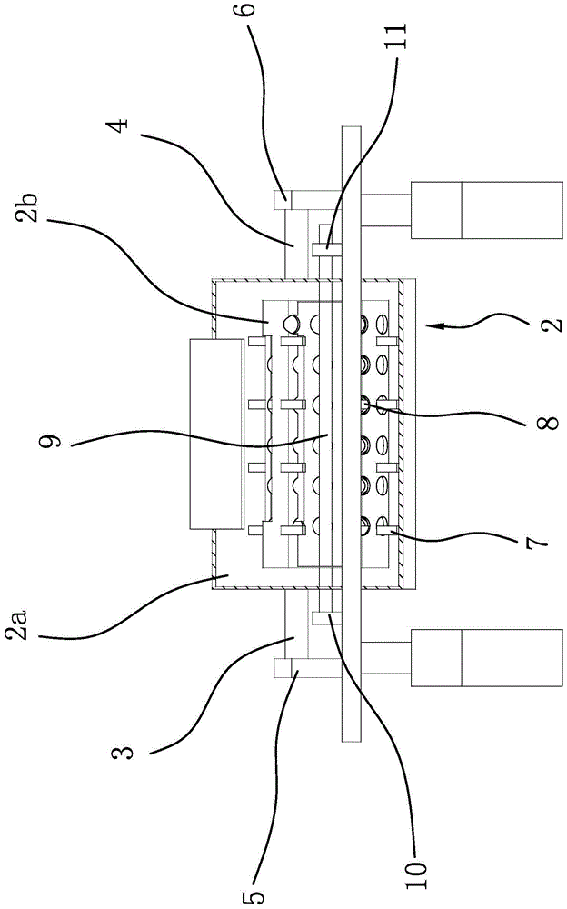 Unloading device in a mortar mixer