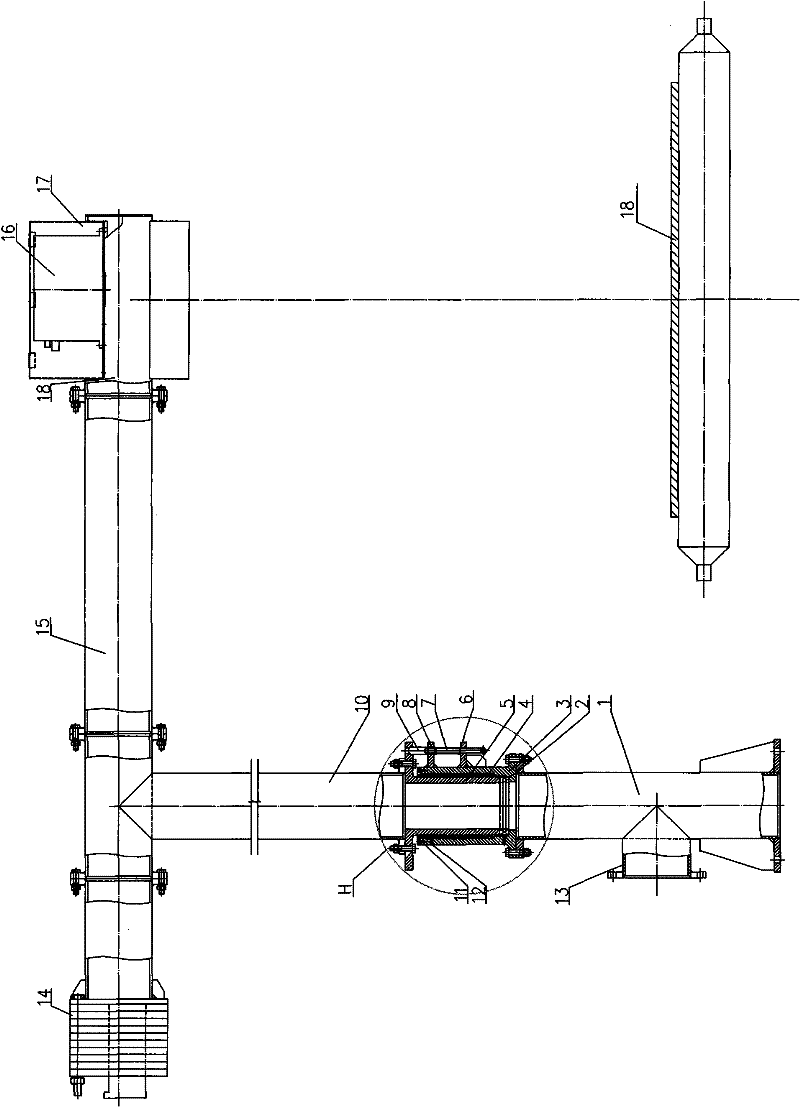 Rolling steel measuring instrument with rotating bracket