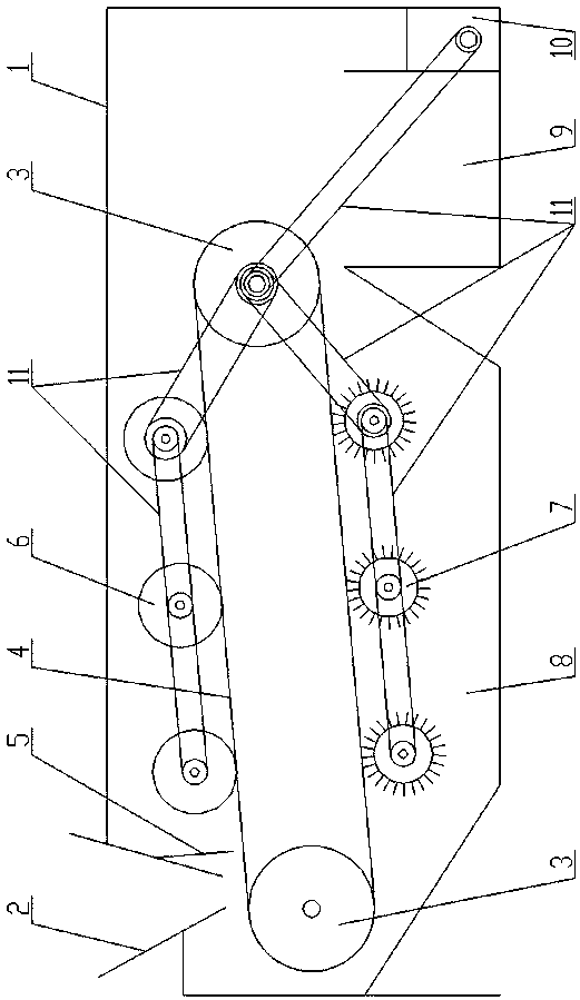 Adhesive impurity removing device for cleaning oats