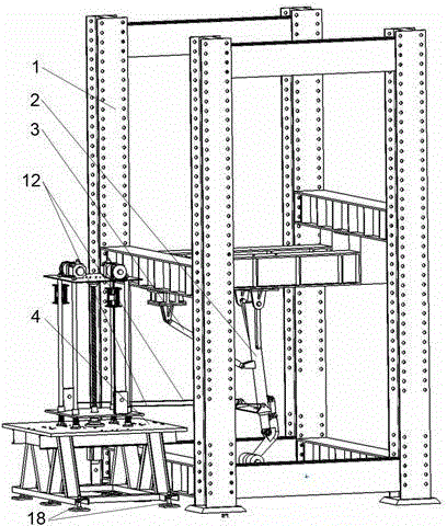 Loading method of aerodynamic load for automatic control spring-damping system of landing gear