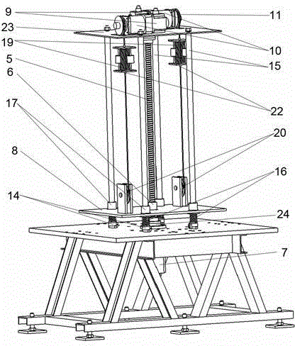 Loading method of aerodynamic load for automatic control spring-damping system of landing gear