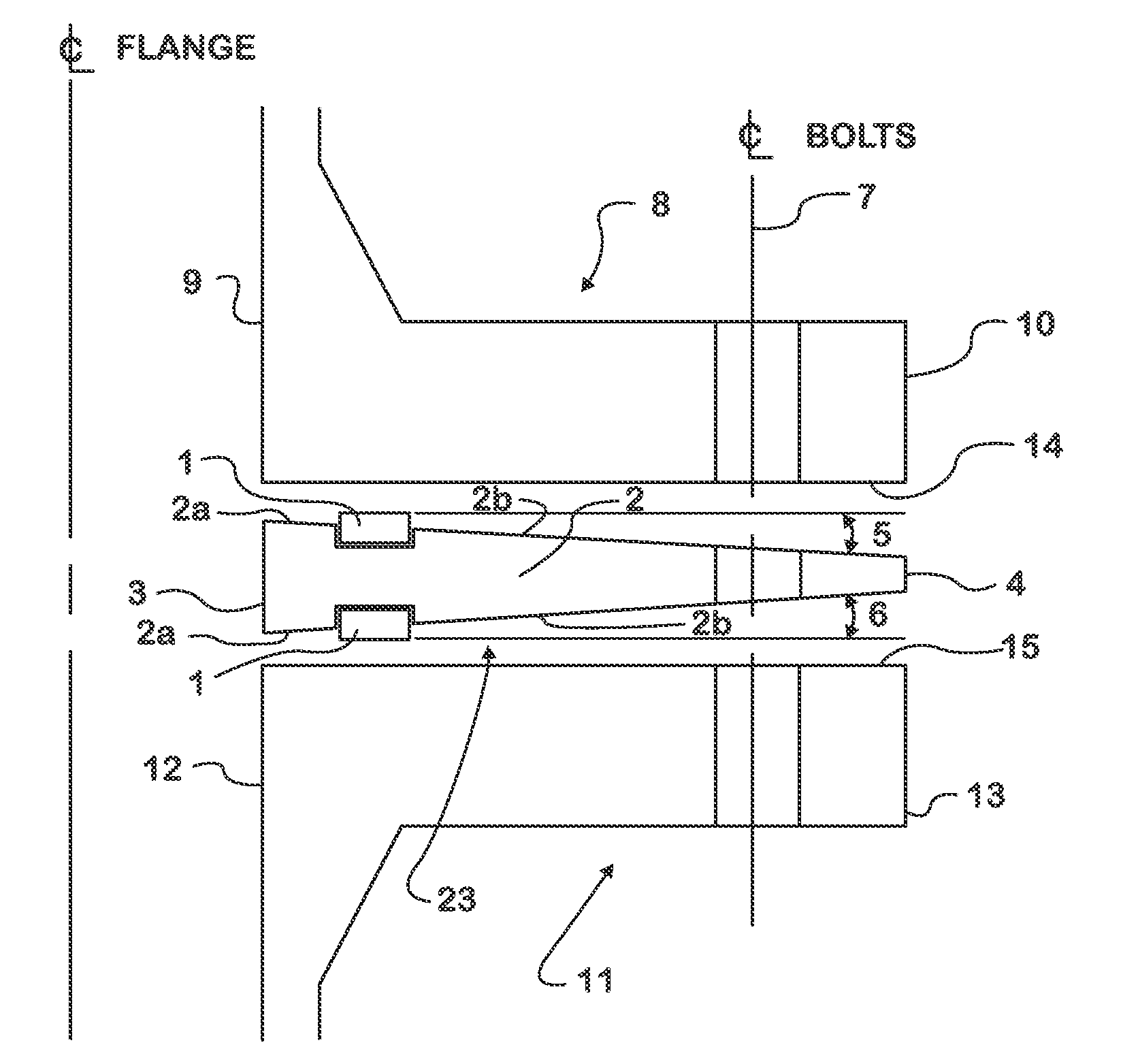 Gasket with compression and rotation control