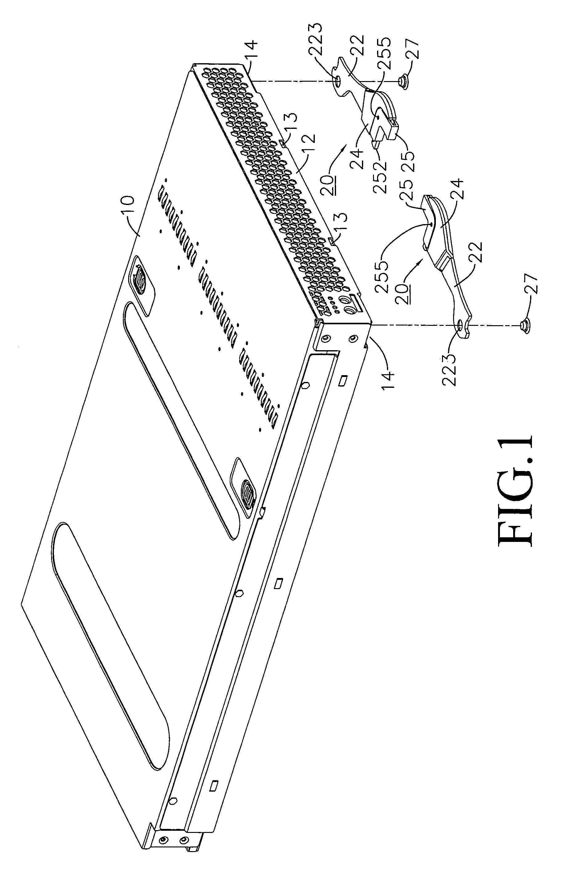 Modular case handle positioning device