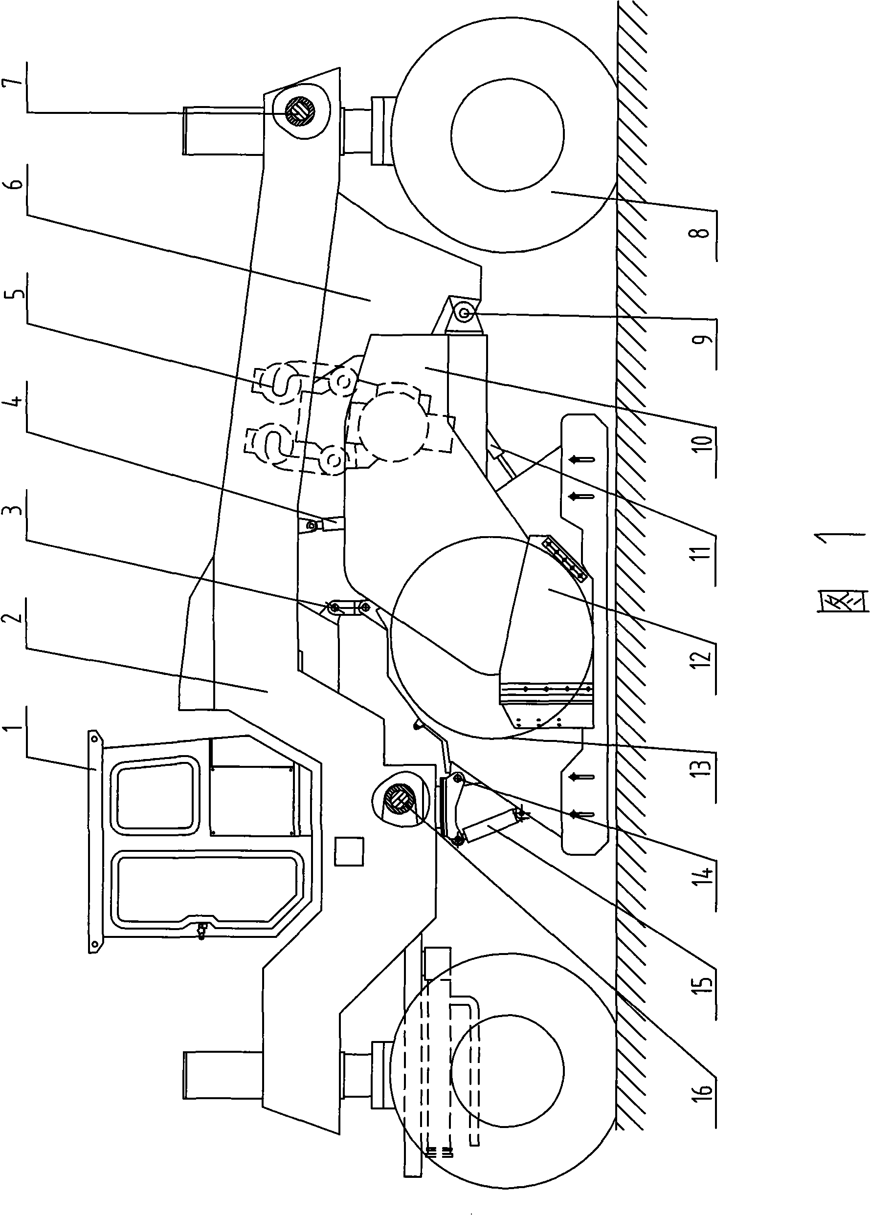 Cold recycler with cross sliding type working roll