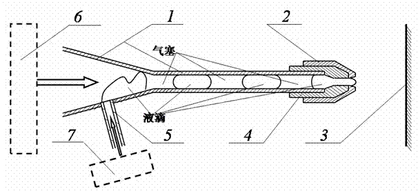 Liquid injection type micro point fog spraying device