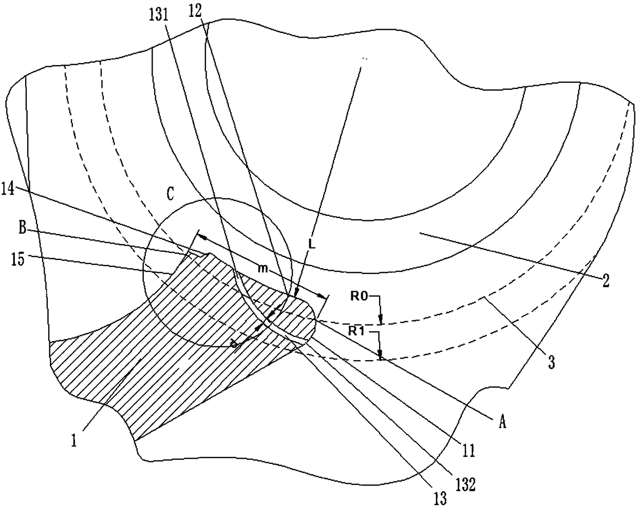 Volute tongue, cross-flow fan and air conditioner