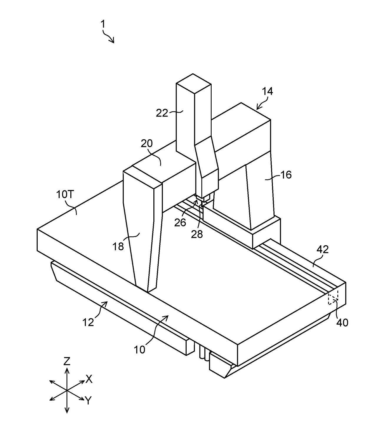 Three-dimensional coordinate measurement apparatus