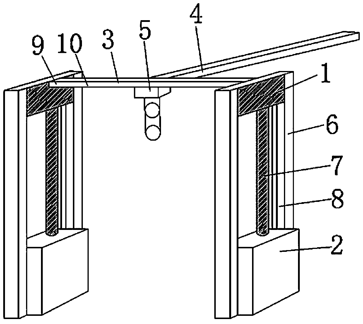 Large base type steam drum splayed door type lifting bracket and lifting construction method